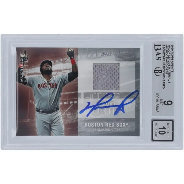 David Ortiz Signed 2020 Topps Update Major League Material Jersey Relic Card | Graded 9