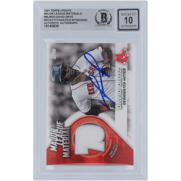 David Ortiz Signed 2021 Topps Update Jersey Relic Card | Graded 10