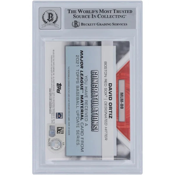David Ortiz Signed 2021 Topps Update Jersey Relic Card | Graded 10