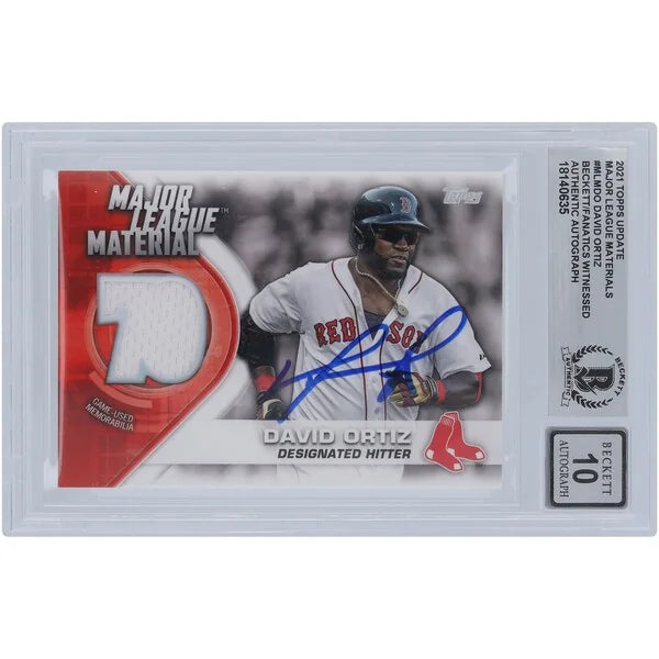 David Ortiz Signed 2021 Topps Update Jersey Relic Card | Graded 10
