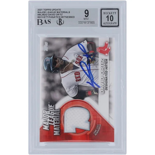David Ortiz Signed 2021 Topps Update Jersey Relic Card | Graded 9