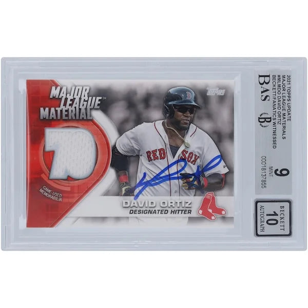 David Ortiz Signed 2021 Topps Update Jersey Relic Card | Graded 9