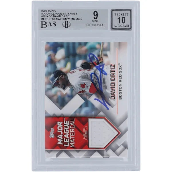 David Ortiz Signed 2022 Topps Major League Material Jersey Relic Card | Beckett Authentica
