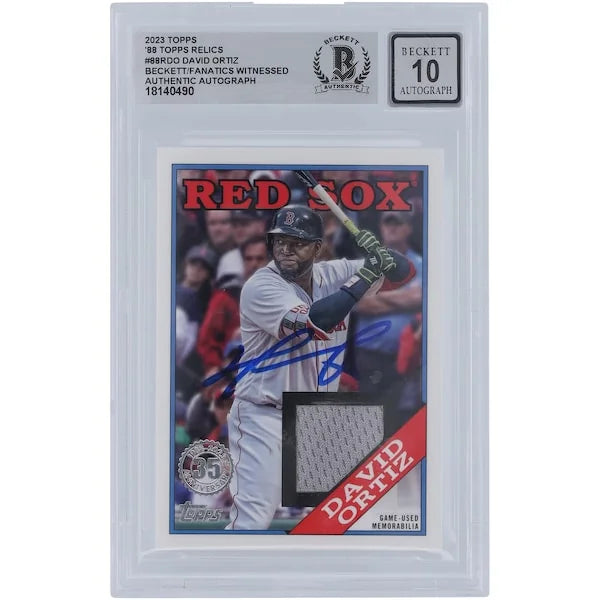 David Ortiz Signed 2023 Topps '88 Jersey Relic #88R Card | Graded 10