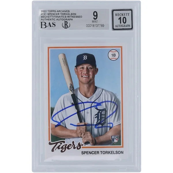 Spencer Torkelson Signed 2022 Topps Archives #131 Rookie Card | Beckett Authenticated 9