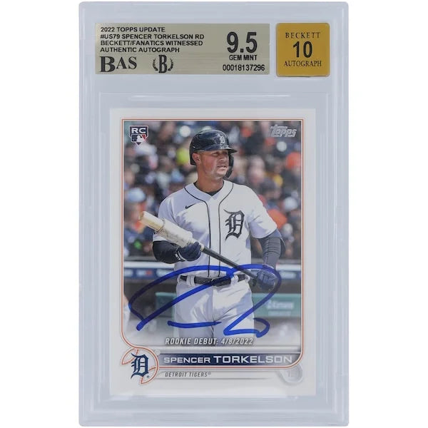 Spencer Torkelson Signed 2022 Topps Update #US79 Rookie Card | Graded 9.5
