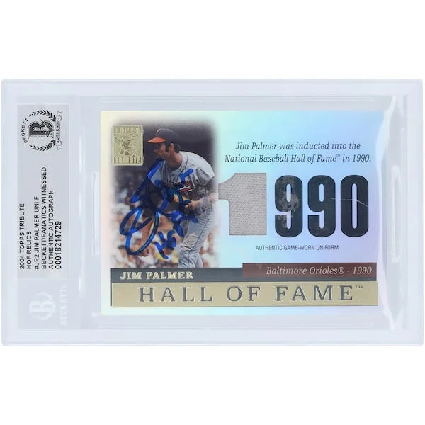 Jim Palmer Signed 2004 Topps Tribute Hall of Fame Card | Beckett Authenticated