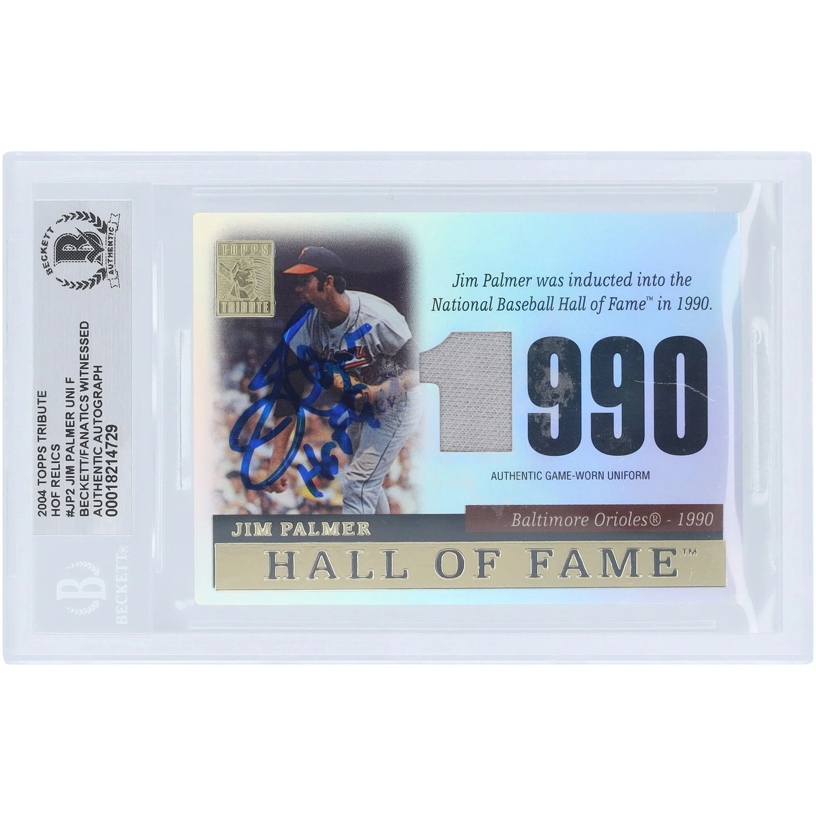 Jim Palmer Signed 2004 Topps Tribute Hall of Fame Card | Beckett Authenticated