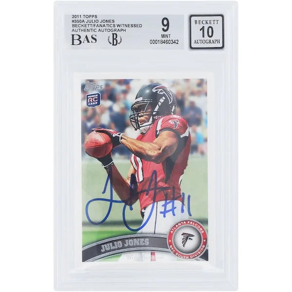 Julio Jones Signed 2011 Topps #350A Rookie Card | Beckett Graded 9