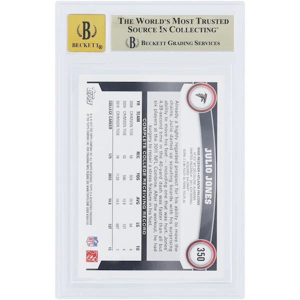 Julio Jones Signed 2011 Topps #350A Rookie Card | BGS 9.5
