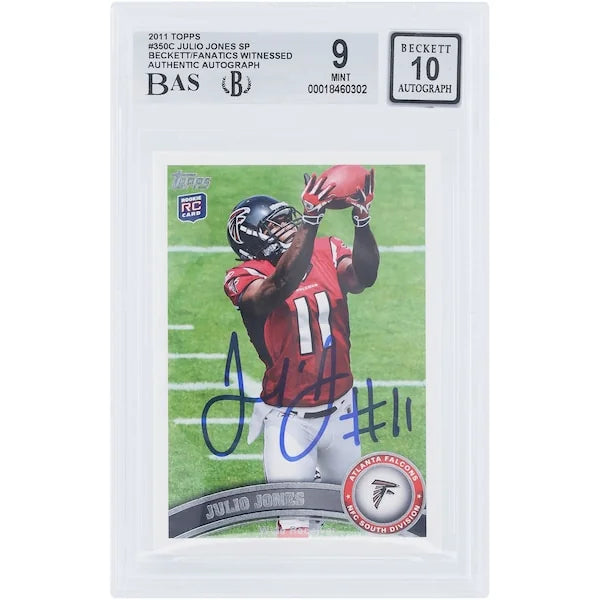 Julio Jones Signed 2011 Topps #350C Rookie Card | Beckett Graded 9