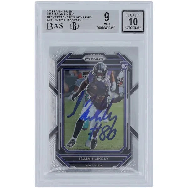 Isaiah Likely Signed 2022 Panini Prizm #363 Rookie Card | Graded 9