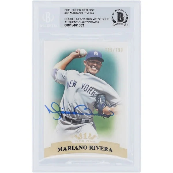Mariano Rivera Signed 2011 Topps Tier One #63 Card | Graded 10