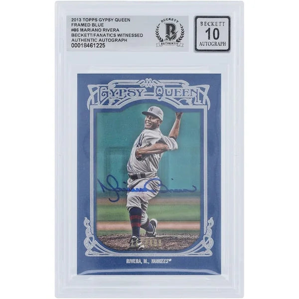 Mariano Rivera Signed 2013 Topps GQ Blue Frame #86 Card | Graded 10