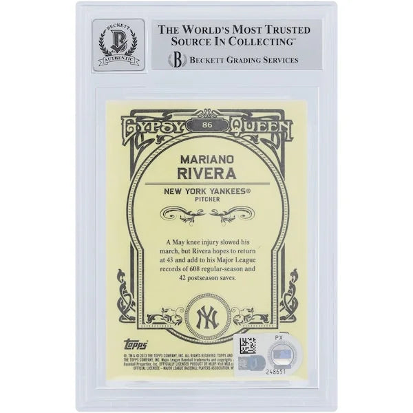 Mariano Rivera Signed 2013 Topps GQ Blue Frame #86 Card | Graded 10