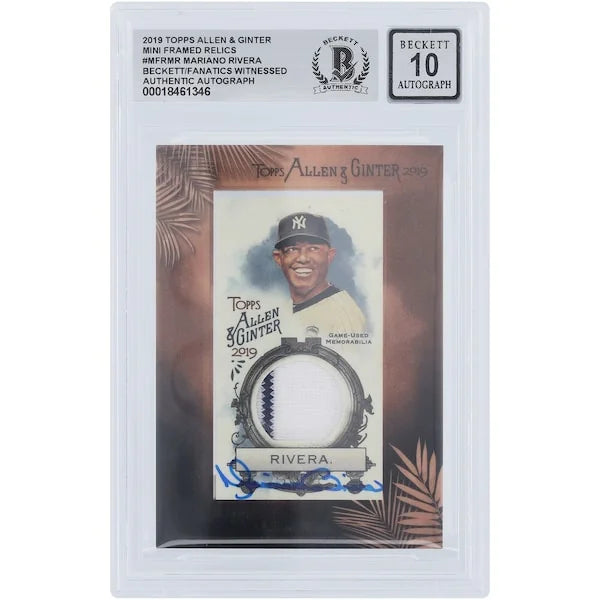 Mariano Rivera Signed 2019 Topps Allen & Ginter Jersey Relic Card | Beckett Graded 10