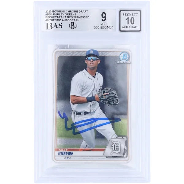 Riley Greene Signed 2020 Topps Chrome Draft #BD-180 | Graded 9