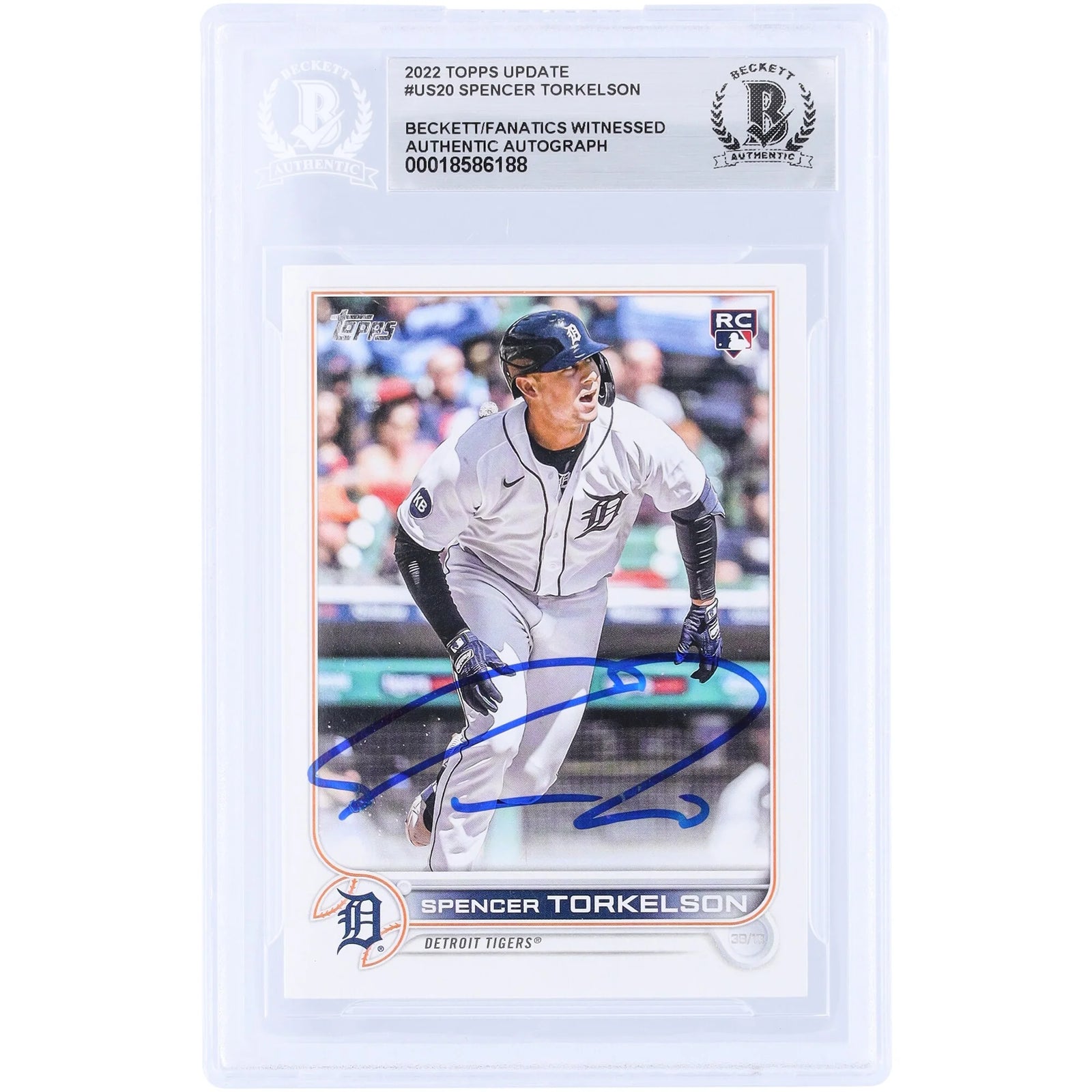 Spencer Torkelson Signed 2022 Topps Update Series #US20 Rookie Card | Authenticated