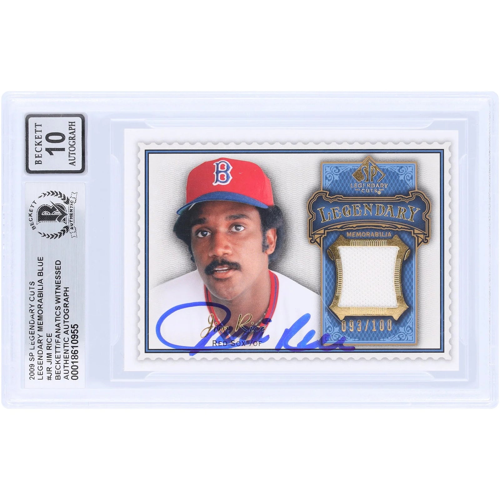 Jim Rice Signed 2009 Upper Deck SP Legendary Cuts Card | Graded 10