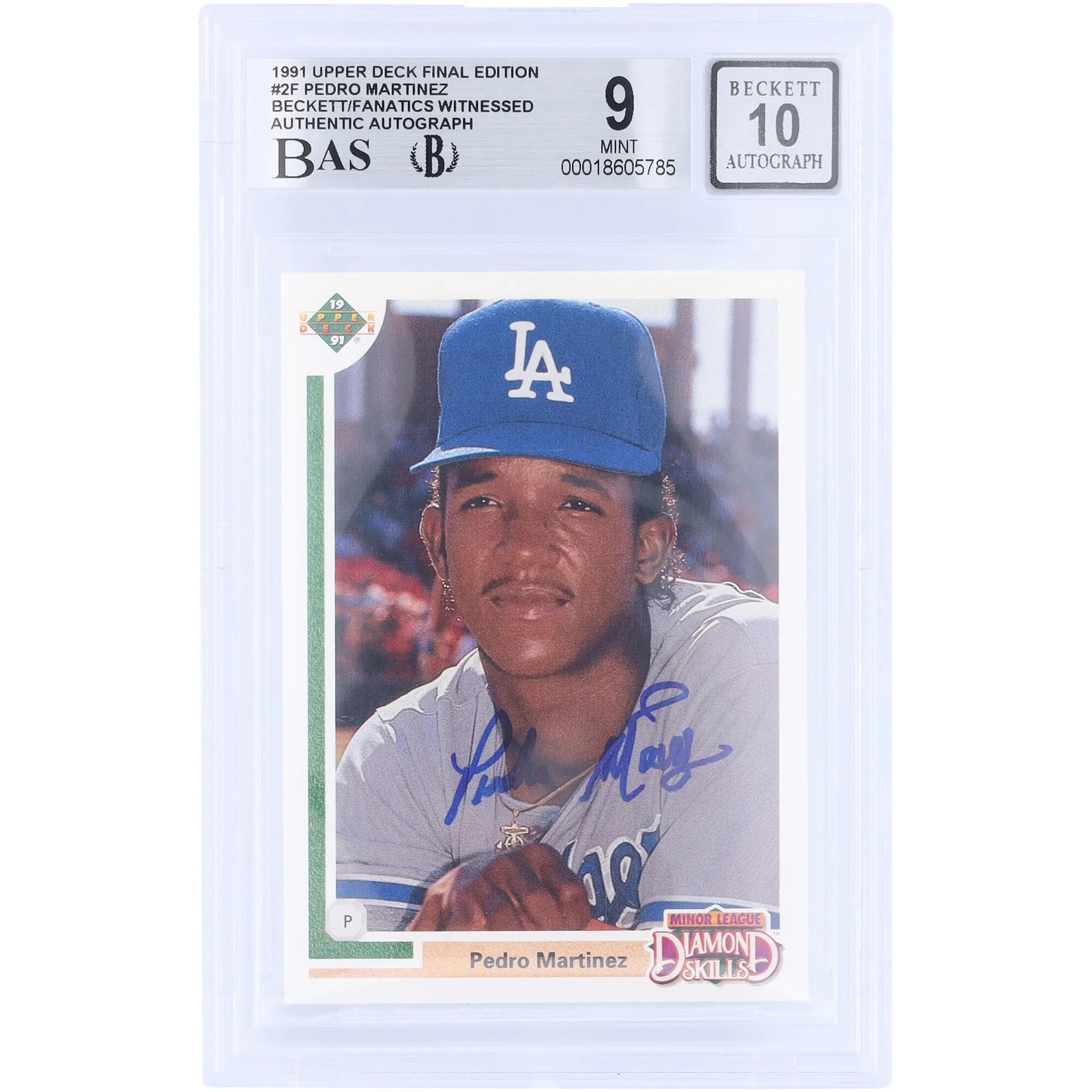 Pedro Martinez Signed 1991 Upper Deck Final Edition #2F Rookie Card | Beckett 9
