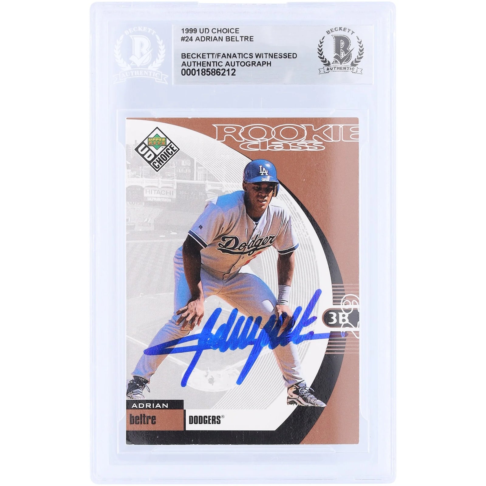 Adrian Beltre Signed 1999 Upper Deck Choice Rookie Card #24 | Beckett Authenticated