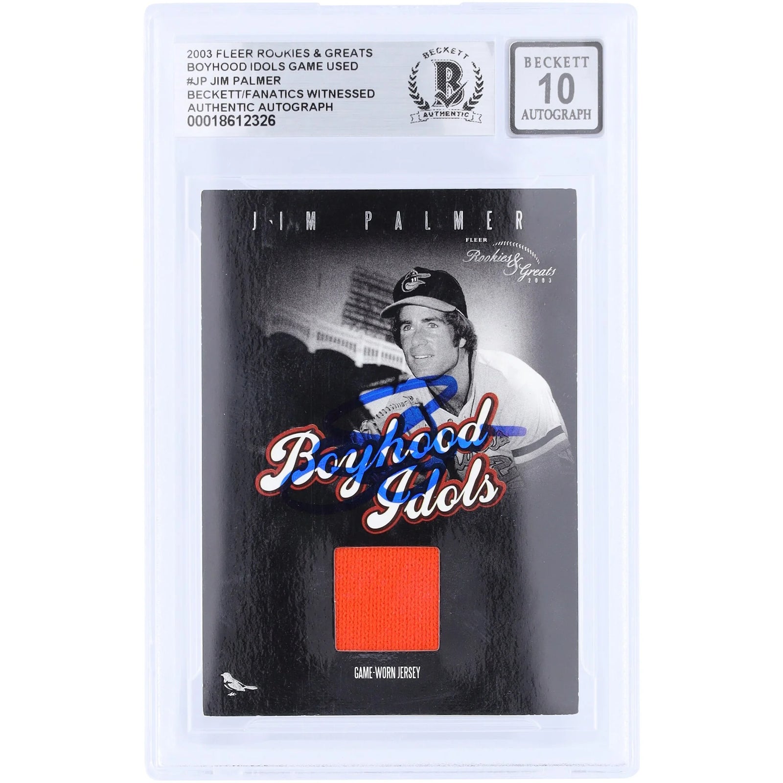 Jim Palmer Signed 2003 Fleer Rookies & Greats Card | Graded 10