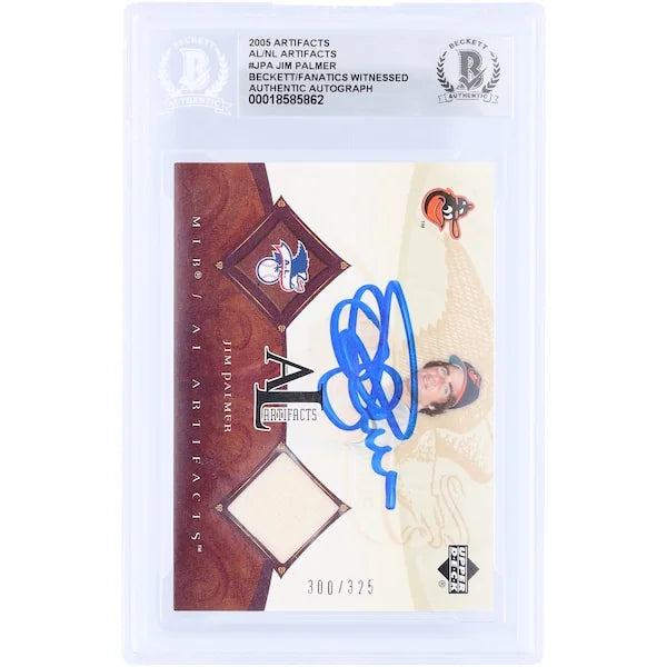 Jim Palmer Baltimore Orioles Autographed 2005 Upper Deck AL Artifacts GU Relic #AL-JP #/325 Beckett Fanatics Witnessed Authenticated Card - F2