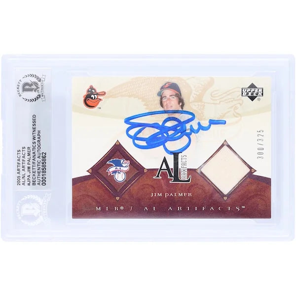 Jim Palmer Baltimore Orioles Autographed 2005 Upper Deck AL Artifacts GU Relic #AL-JP #/325 Beckett Fanatics Witnessed Authenticated Card - F2