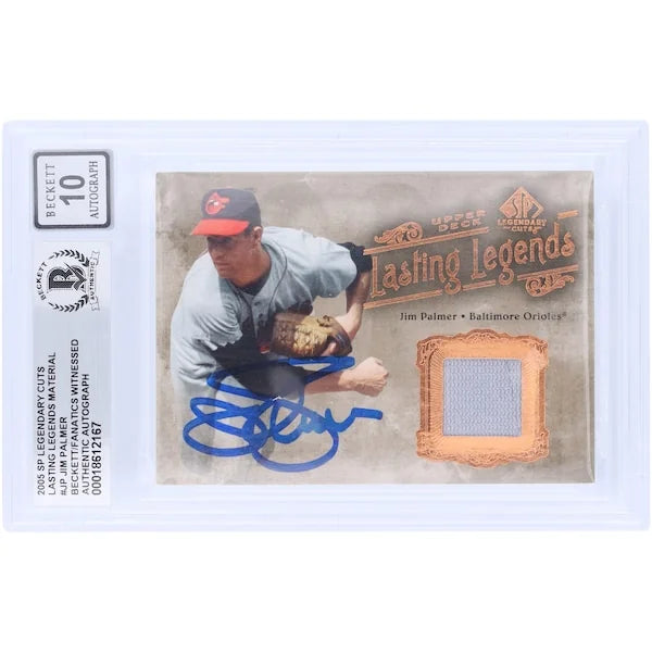 Jim Palmer Signed 2005 Upper Deck SP Legendary Cuts Card | Beckett 10