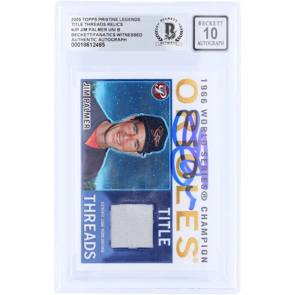 Jim Palmer Signed 2005 Topps Pristine Legends Card | Beckett 10