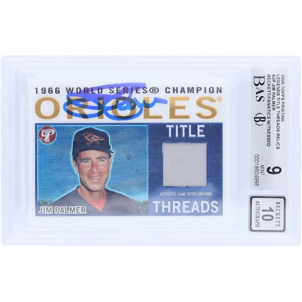 Jim Palmer Signed 2005 Topps Pristine Legends Card | Beckett Graded 9