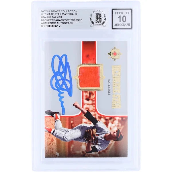 Jim Palmer Signed 2007 Upper Deck Ultimate Collection Relic Card | Graded 10