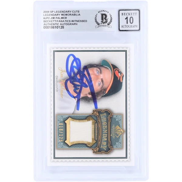 Jim Palmer Signed 2009 Upper Deck SP Legendary Cuts Card | Graded 10