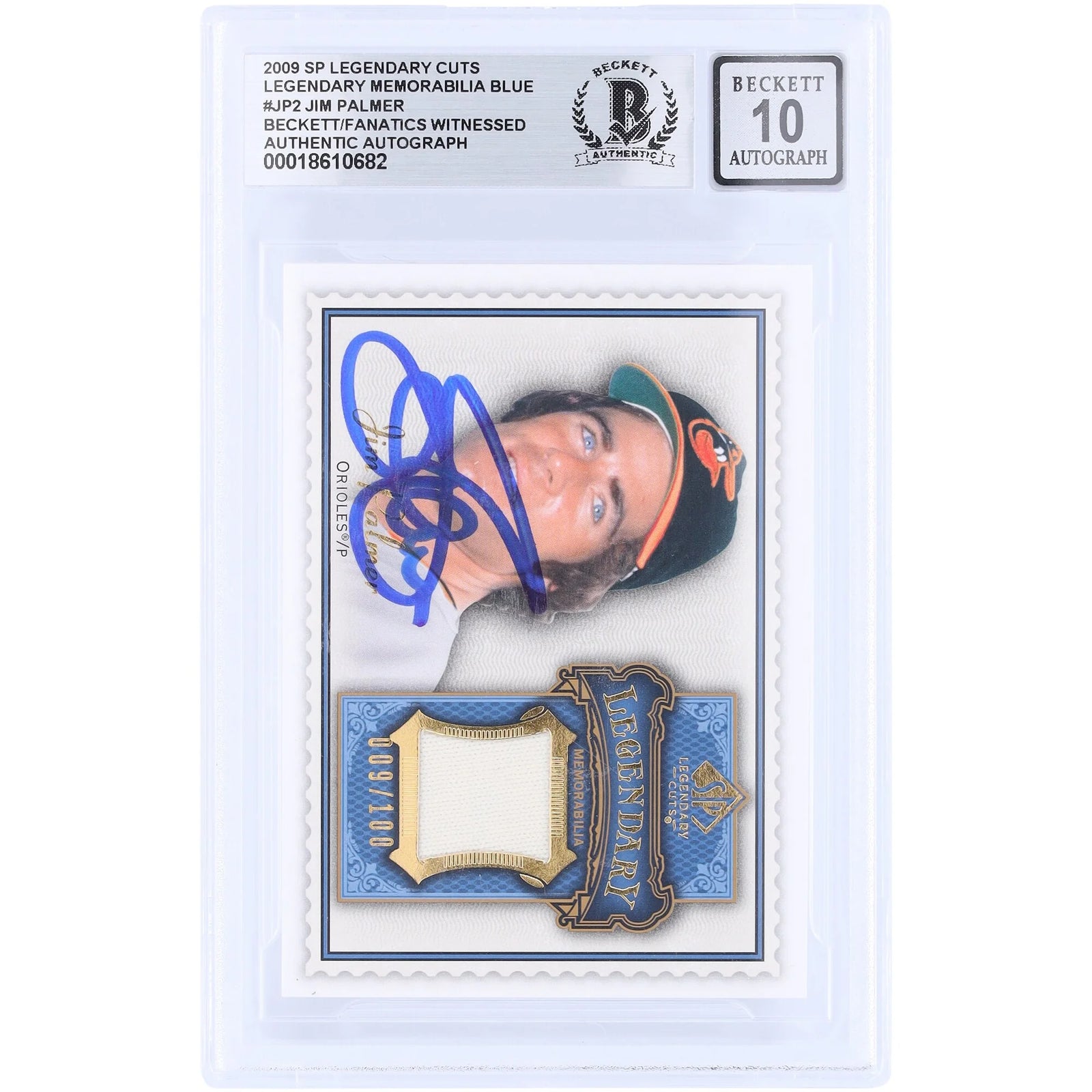 Jim Palmer Signed 2009 Upper Deck SP Legendary Cuts Card | Beckett 10