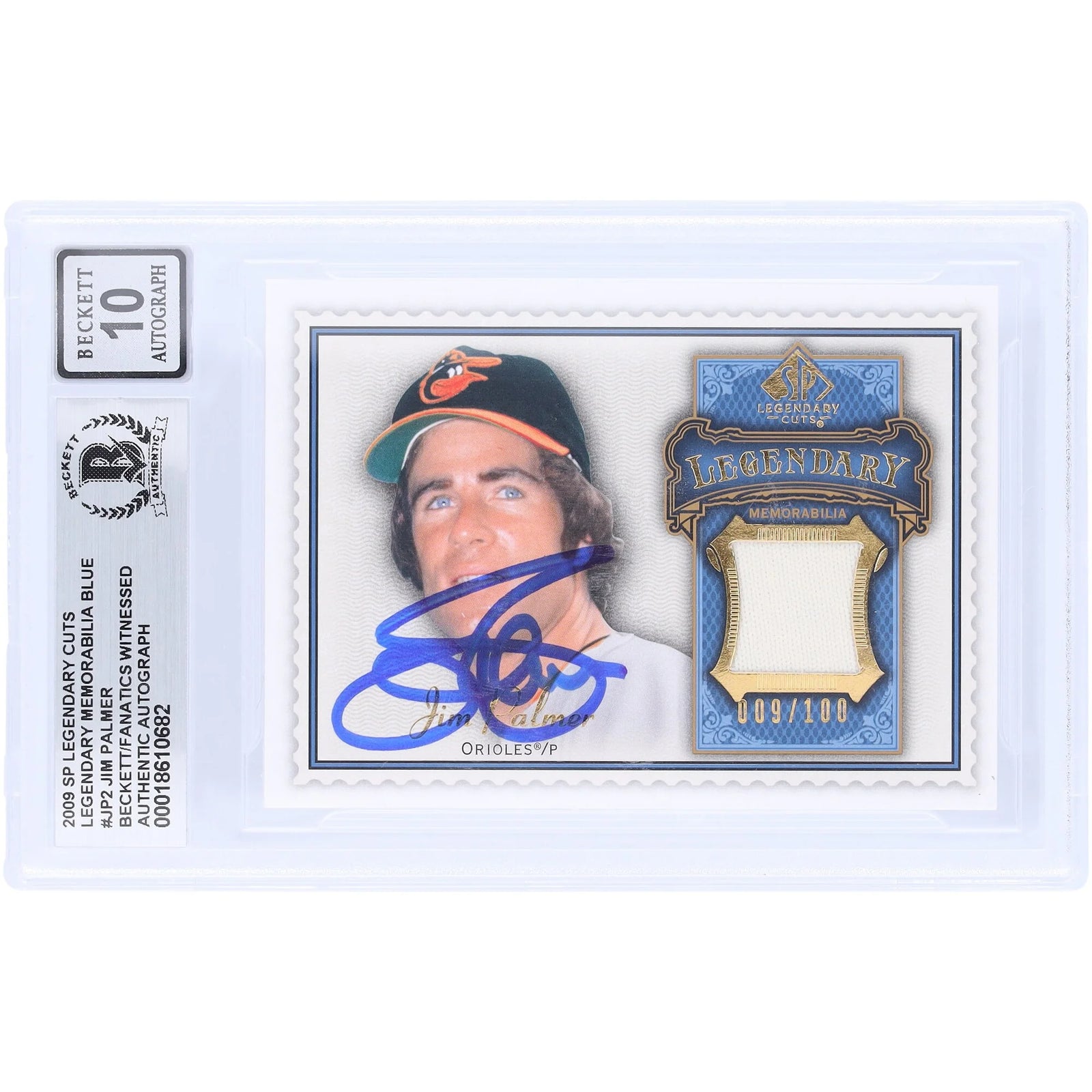 Jim Palmer Signed 2009 Upper Deck SP Legendary Cuts Card | Beckett 10