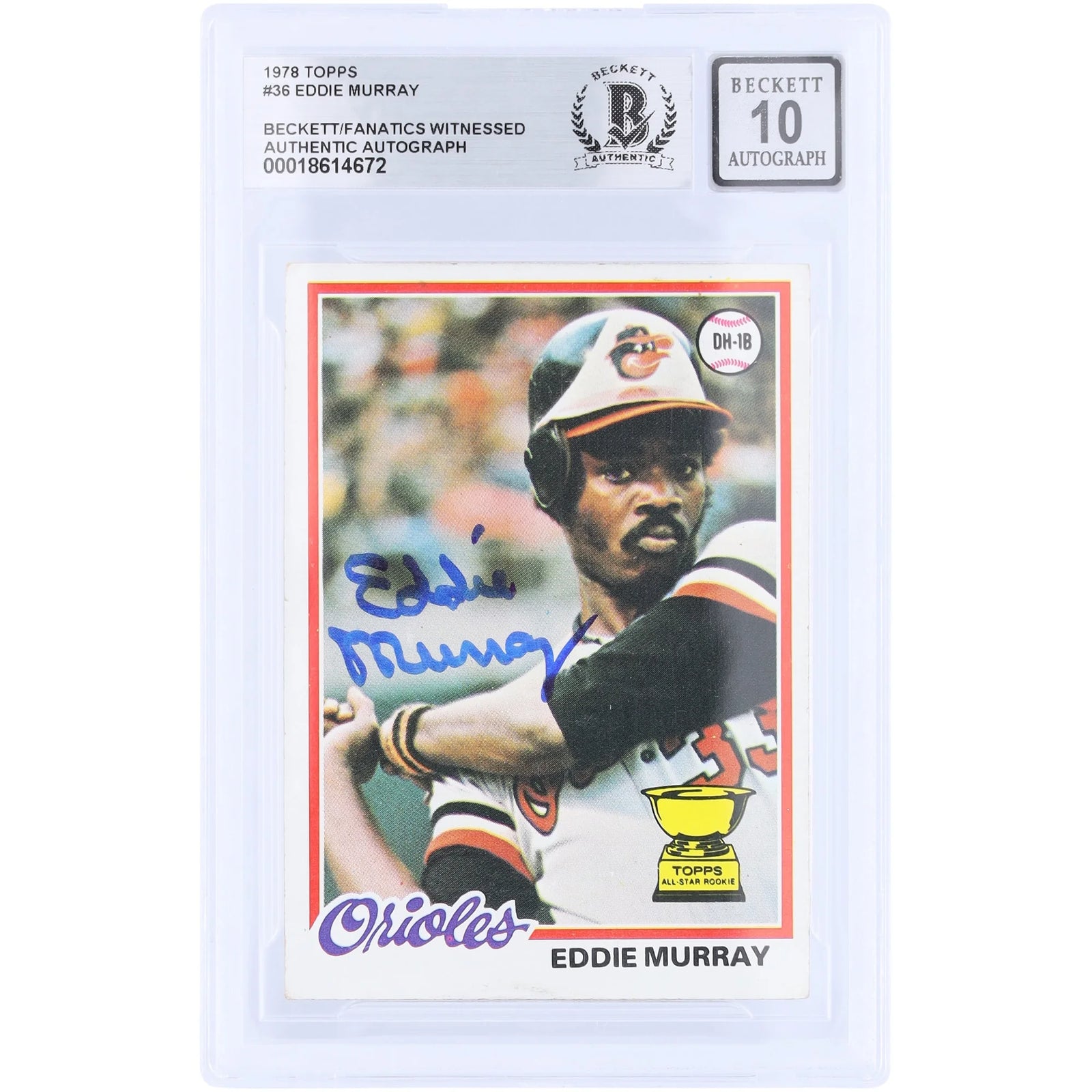 Eddie Murray Signed 1978 Topps #36 Rookie Card | Beckett Authenticated