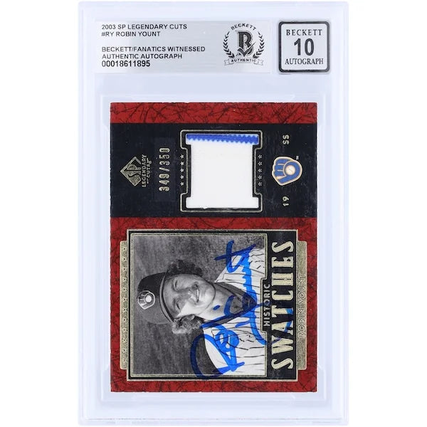 Robin Yount Signed 2003 Upper Deck SP Legendary Cuts Card | Graded 10