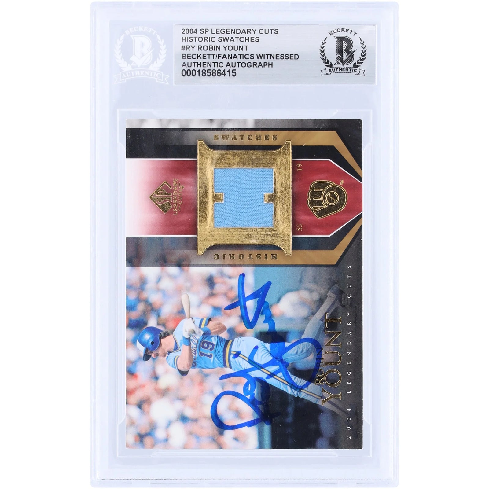 Robin Yount Signed 2004 Upper Deck SP Legendary Cuts Card | Beckett Authenticated