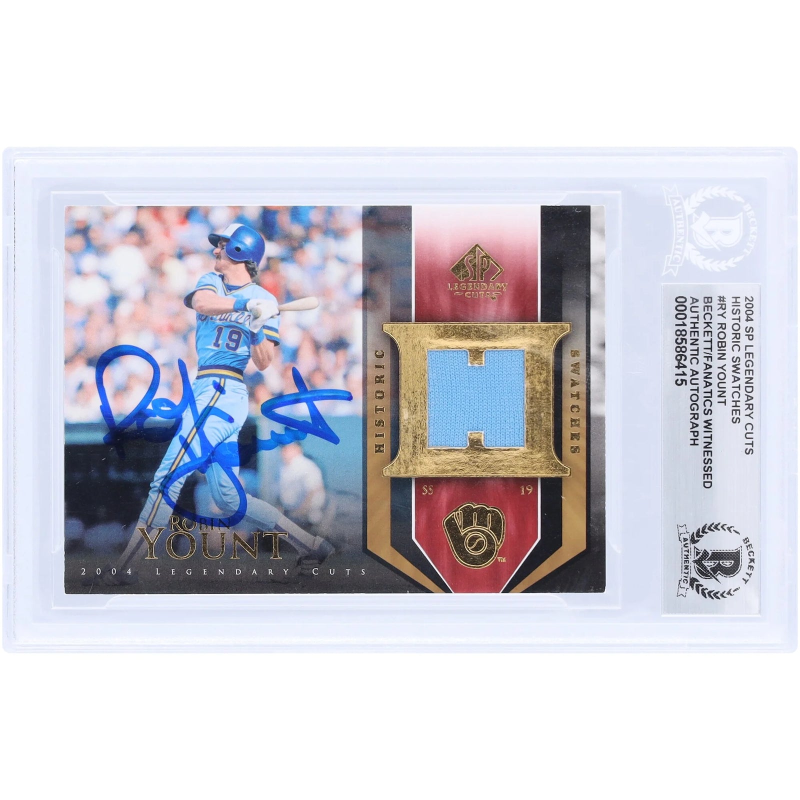 Robin Yount Signed 2004 Upper Deck SP Legendary Cuts Card | Beckett Authenticated