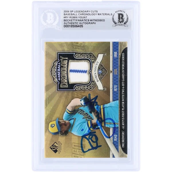 Robin Yount Signed 2006 Upper Deck SP Legendary Cuts Card | Beckett Authenticated