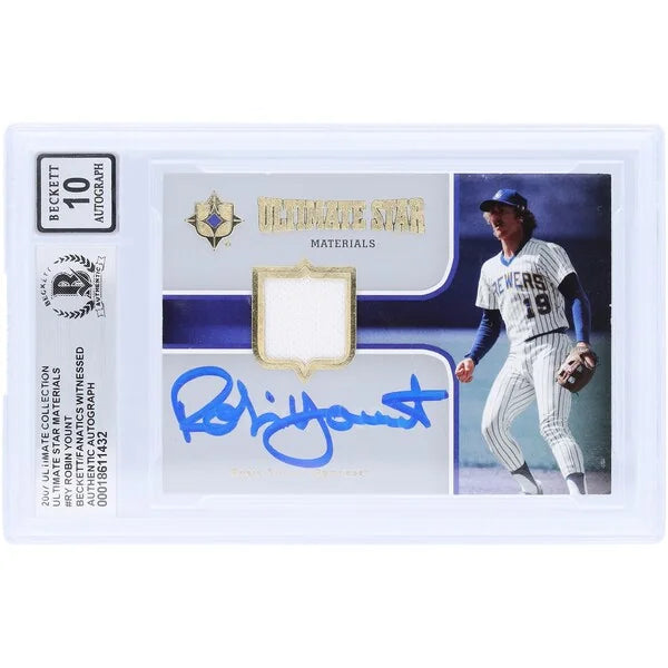 Robin Yount Signed 2007 Upper Deck Ultimate Collection Card | Beckett Graded 10