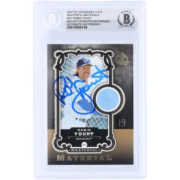 Robin Yount Signed 2007 Upper Deck SP Legendary Cuts Card | Beckett Authenticated