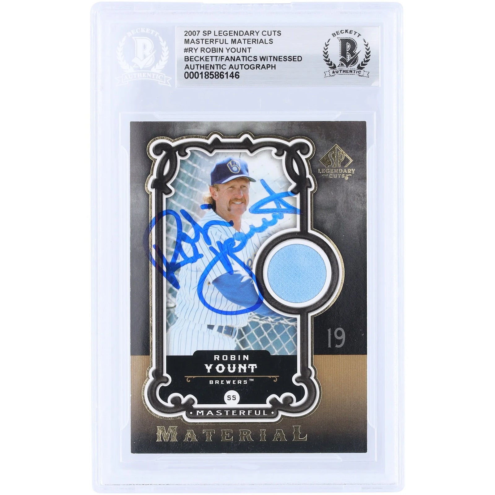 Robin Yount Signed 2007 Upper Deck SP Legendary Cuts Card | Beckett Authenticated