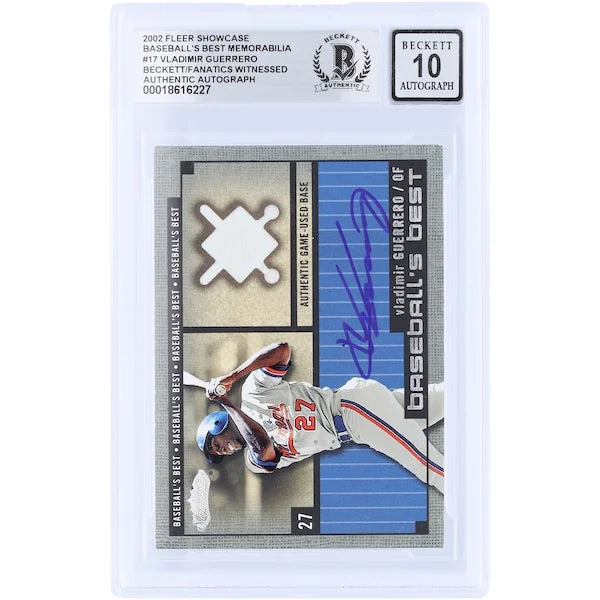 Vladimir Guerrero Signed 2002 Fleer Showcase Card #27 | Montreal Expos