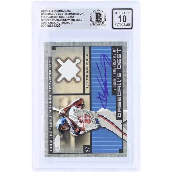 Vladimir Guerrero Signed 2002 Fleer Showcase Card #27 | Montreal Expos