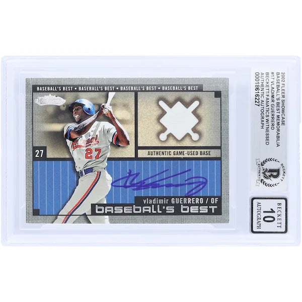 Vladimir Guerrero Signed 2002 Fleer Showcase Card #27 | Montreal Expos