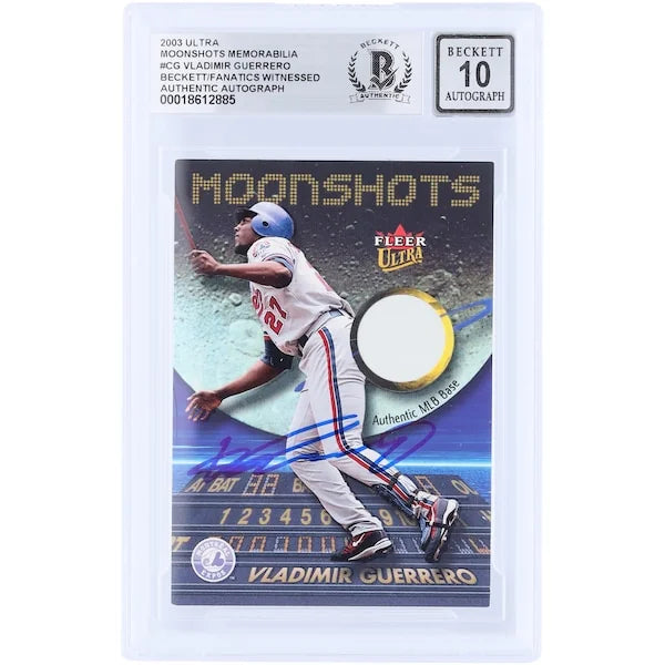 Vladimir Guerrero Signed 2003 Fleer Ultra Moonshots Relic Card | Beckett Authenticated