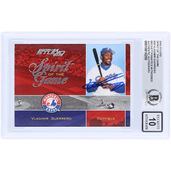 Vladimir Guerrero Signed 2003 Donruss Studio Spirit of the Game Card | Montreal Expos