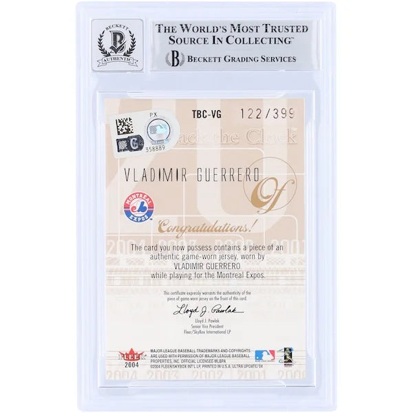 Vladimir Guerrero Signed 2004 Fleer Ultra Card | Montreal Expos