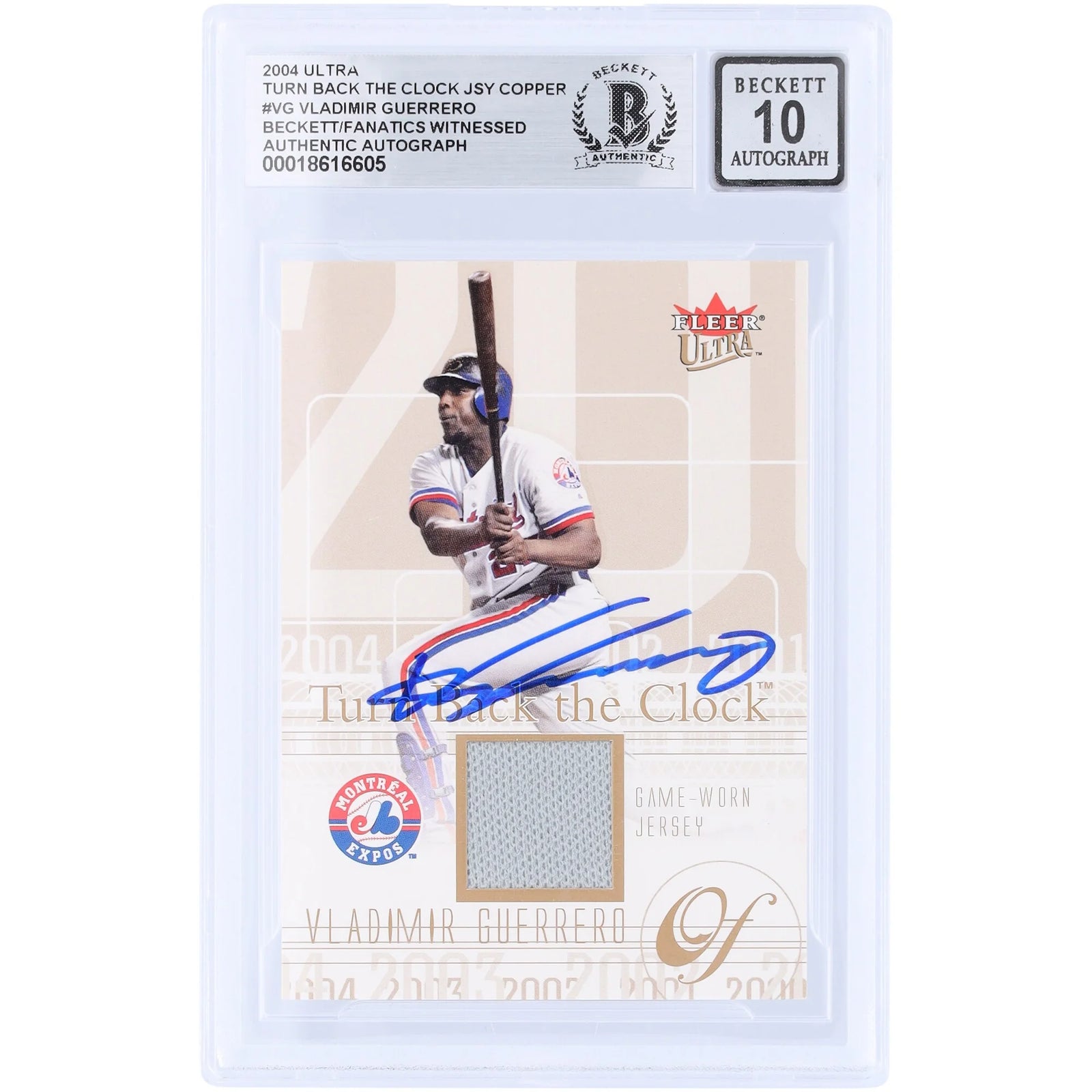 Vladimir Guerrero Signed 2004 Fleer Ultra Card | Montreal Expos